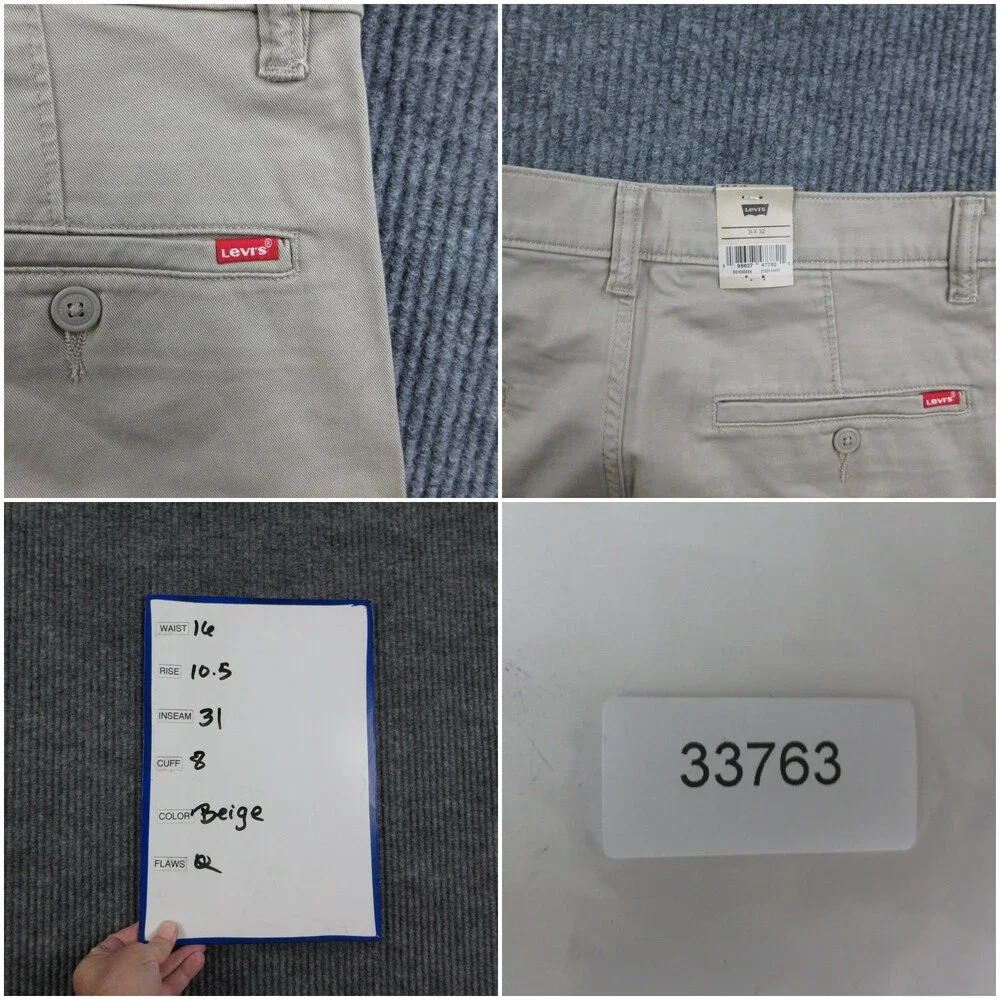 Levi's Pants Mens 31x32 Beige XX Chino Relaxed Straight Flat Front 32x31* NWT